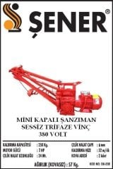 250 Kg. Sessiz İnşaat Vinci  380v - Komple Set