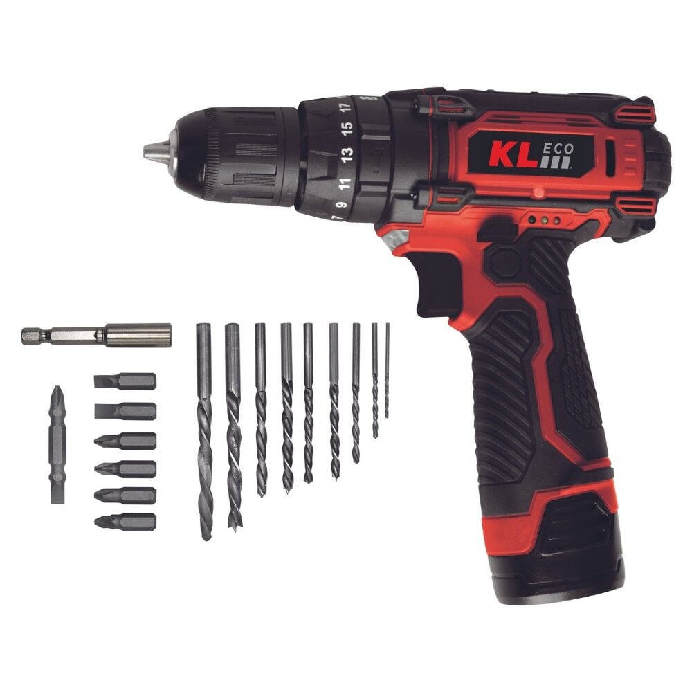 KL Eco KE2220DM-DB 12V/2AH. Çift Akülü Li-Ion Şarjlı Darbeli Matkap