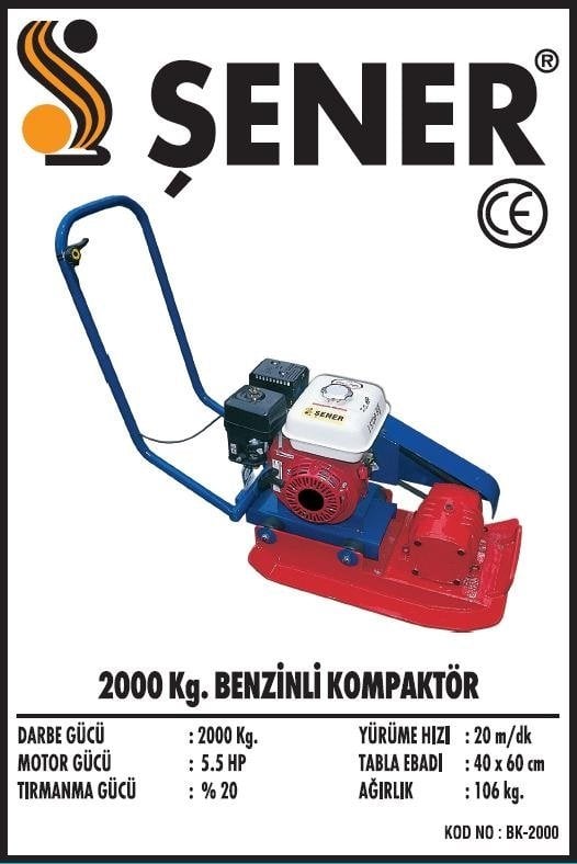 2000 KG. HONDA MOTORLU BENZİNLİ KOMPAKTÖR