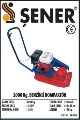 2000 KG. HONDA MOTORLU BENZİNLİ KOMPAKTÖR