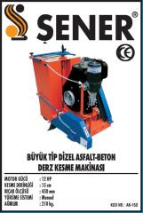 15 CM. Antor mot. Dizel Asfalt Beton Kesme Makinası