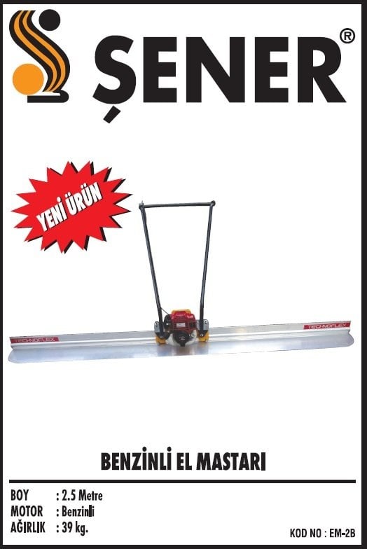 2,5 MT. Honda Motorlu Benzinli El Mastarı