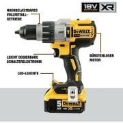 Dewalt DCD996P2 18V 5.0AH KÖMÜRSÜZ DARBELİ VİDALAMA - MATKAP
