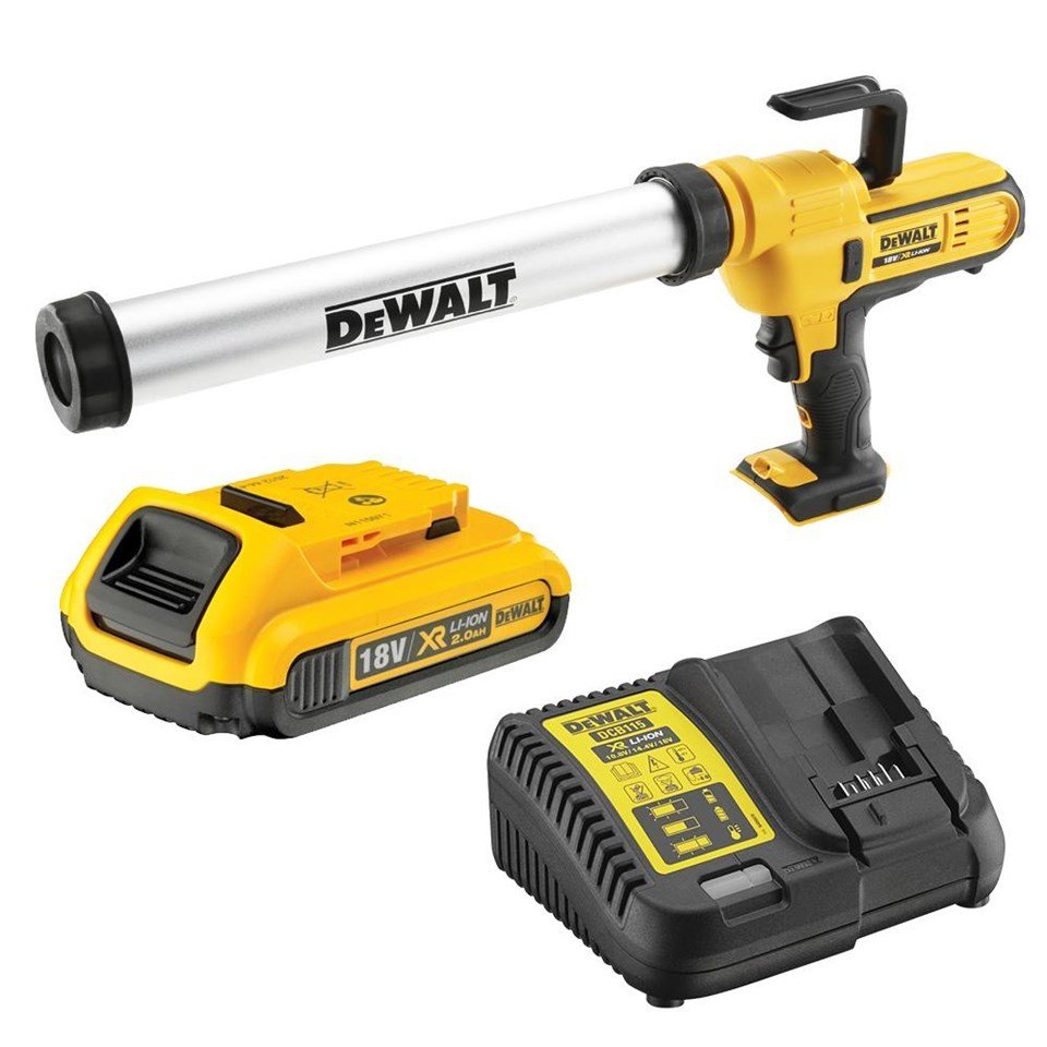 DCE580D1  DEWALT 18VOLT 2 AMPER SİLİKON TABANCASI ŞARJLI