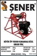 Dizel Yerden Kumandalı Kayışlı Gırgır Vinç  500 KG.