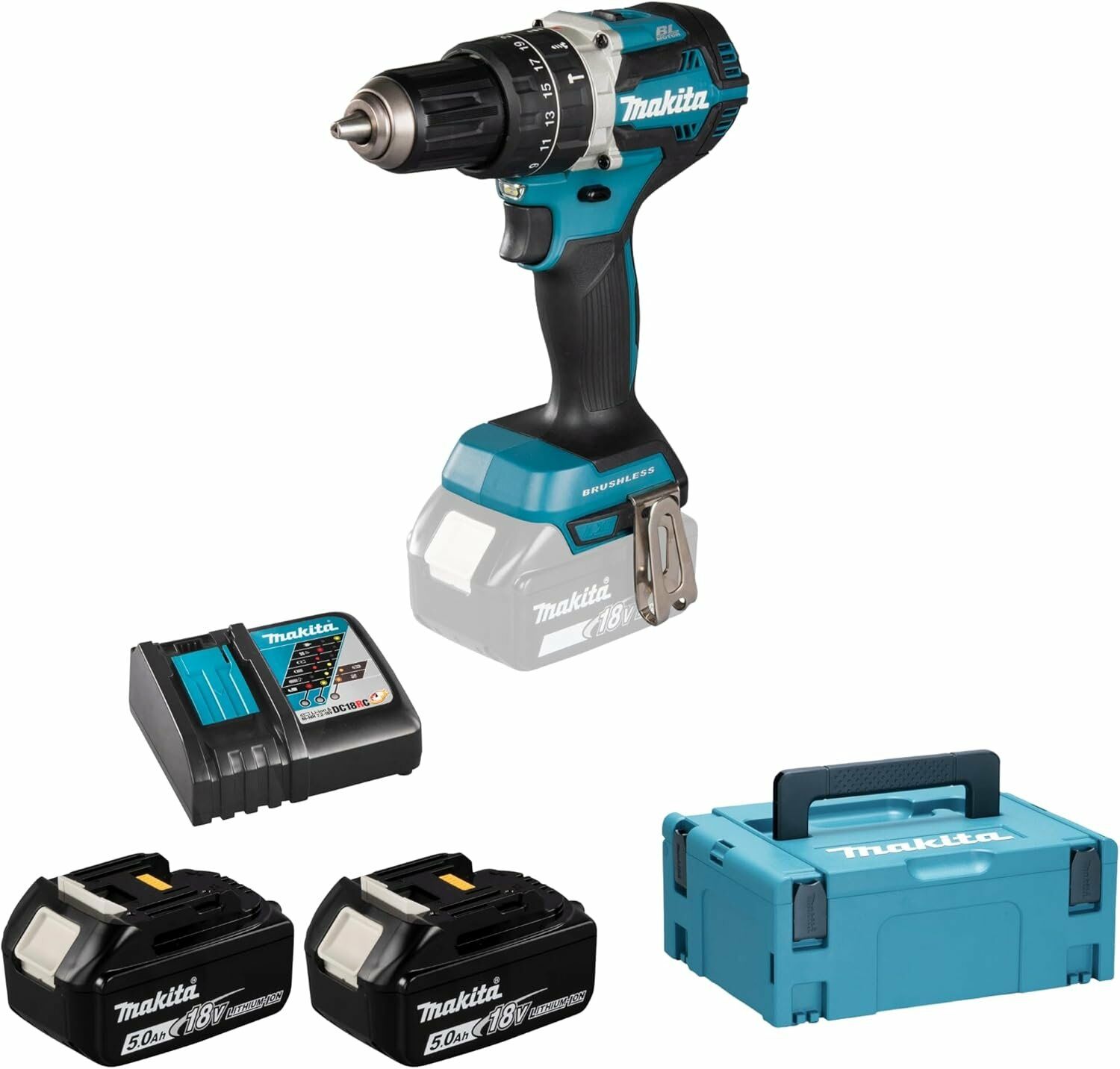 Makita DHP484RTJ 5 AH. Darbeli Matkap Vidalama 1/2”
