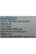 Mxp 6857 18 V 2 Ah Akülü Darbeli Vidalama Kömürsüz