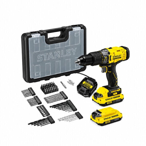 Stanley SCD718D2A 18V 2.0 Ah V20 Çift Akülü Darbeli Matkap Kiti