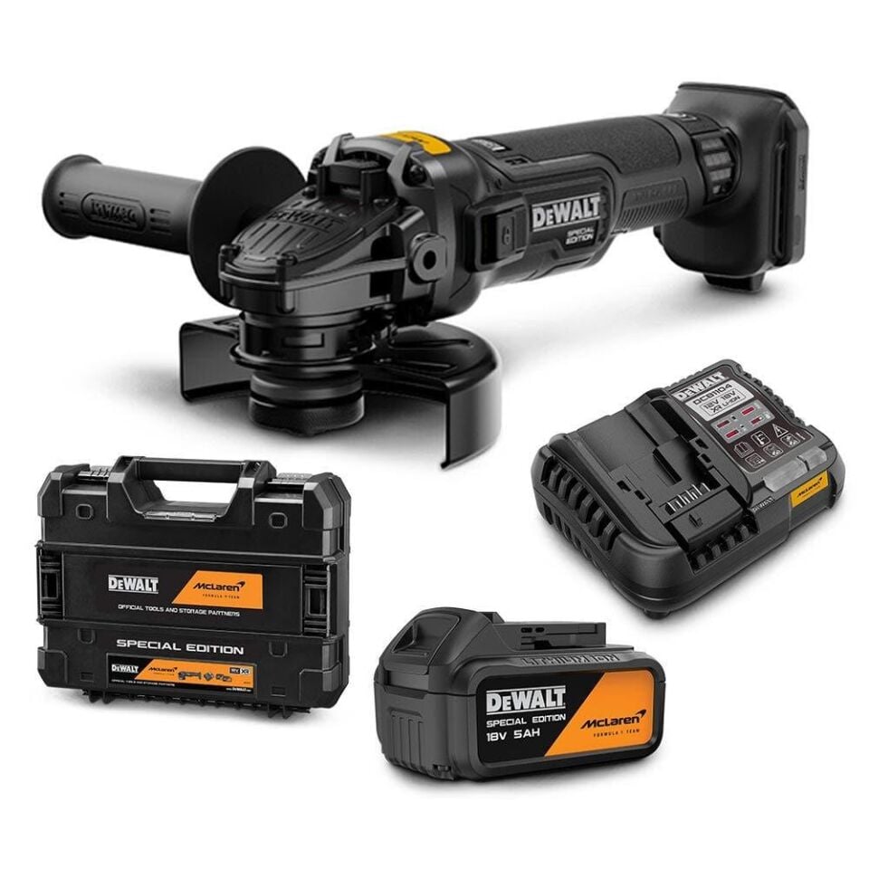 DeWalt DCG45MP2T McLaren 18V 125 mm Akülü Avuç Taşlama