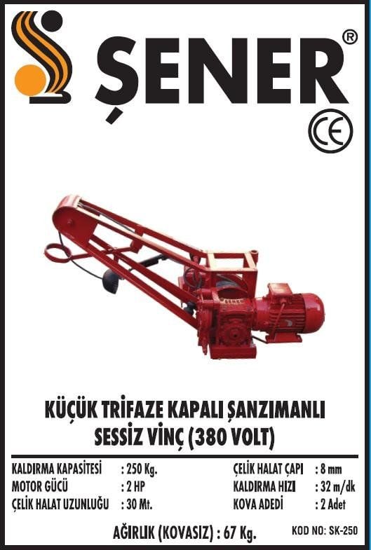 380V Sessiz Kapalı Şanzıman İnşaat Vinci