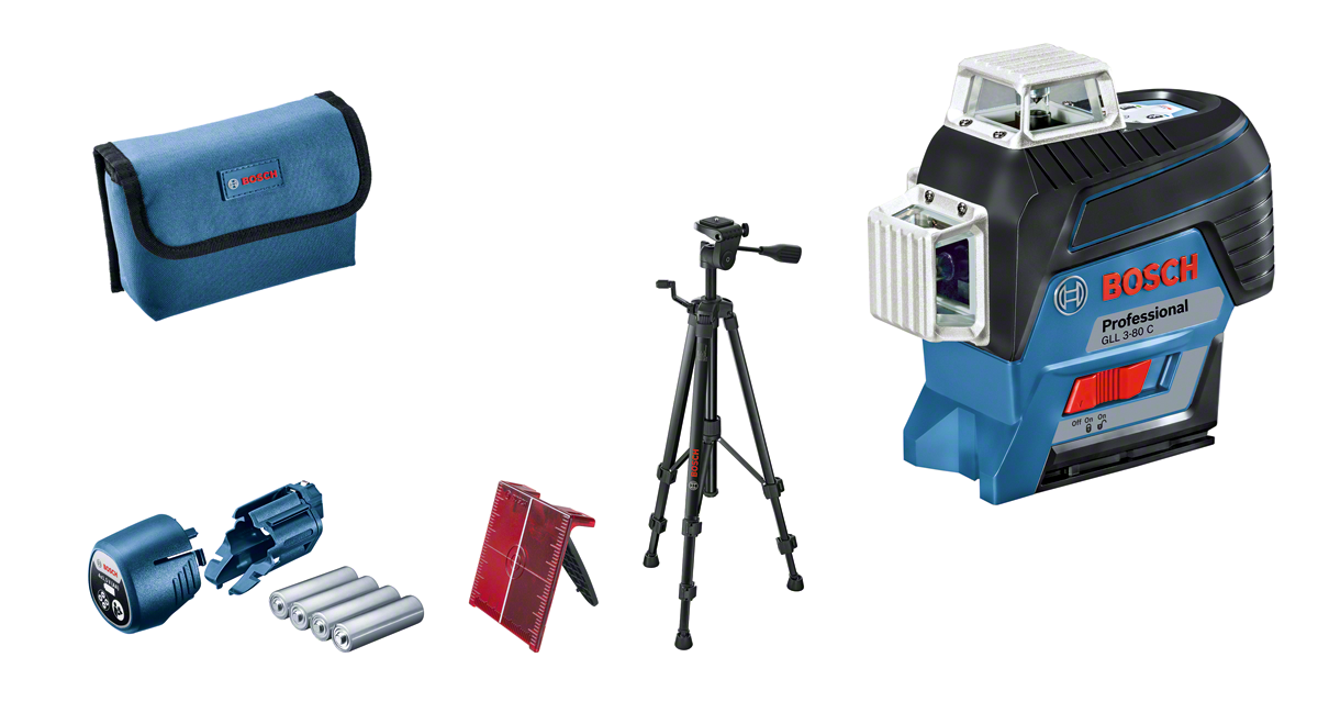 Bosch GLL 3-80 C + BT 150 Çizgili Hizalama Lazeri